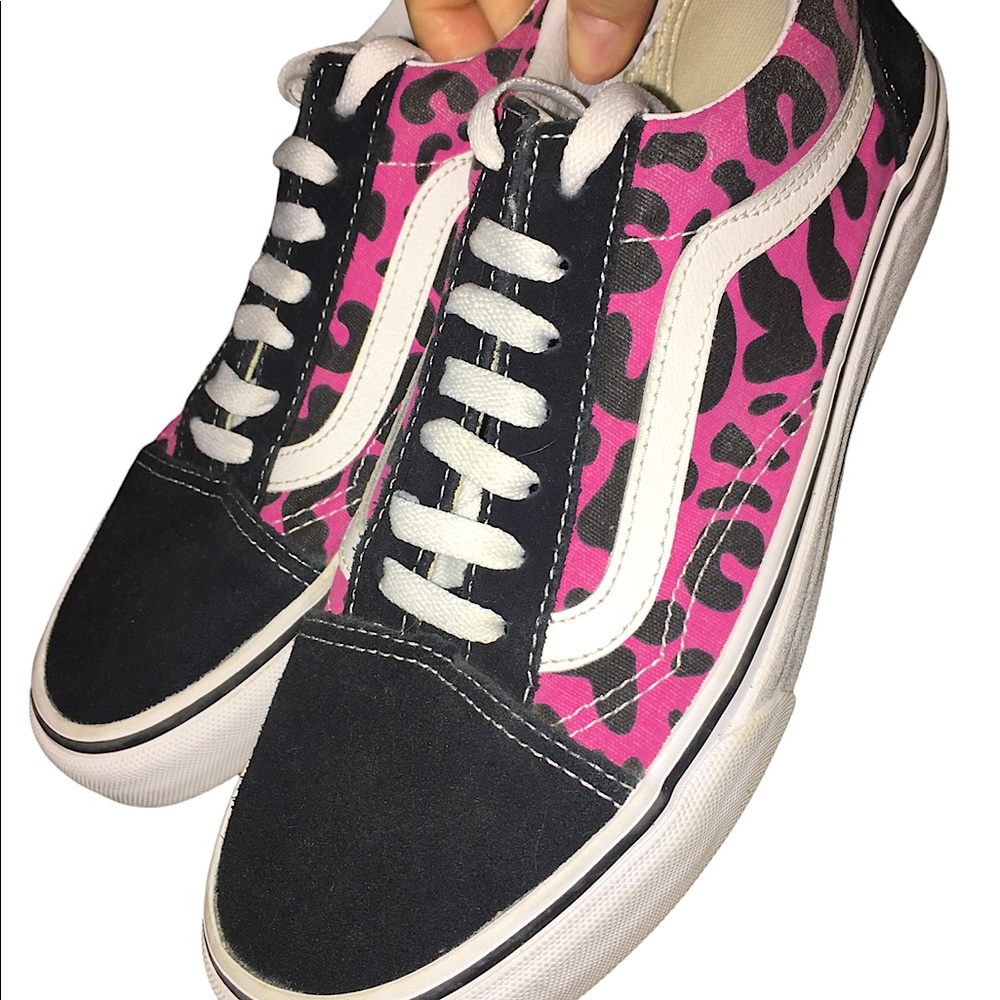 VANS Old Skool Pink Leopard Print Shoes